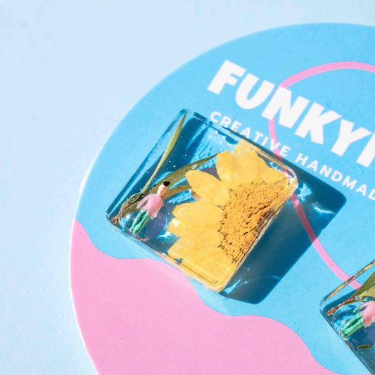 Funky Fun You - Sunflower Stud Earrings