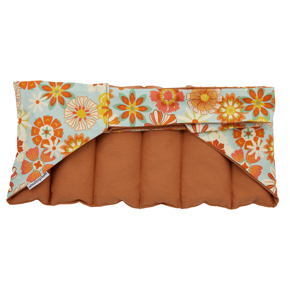 Wheatbags Love - Wrap Around Heat Pack - Groovy Flowers Khaki