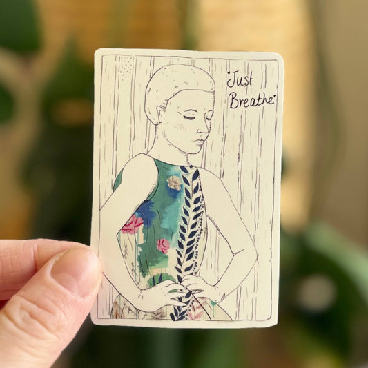 Rondelle Designs - Vinyl Sticker - Just Breathe