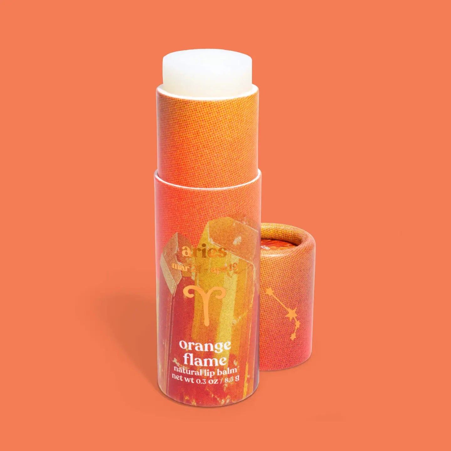 PRE-ORDER AVAILABLE - Poppy & Pout - Zodiac Lip Balm - Aries | Orange Flame