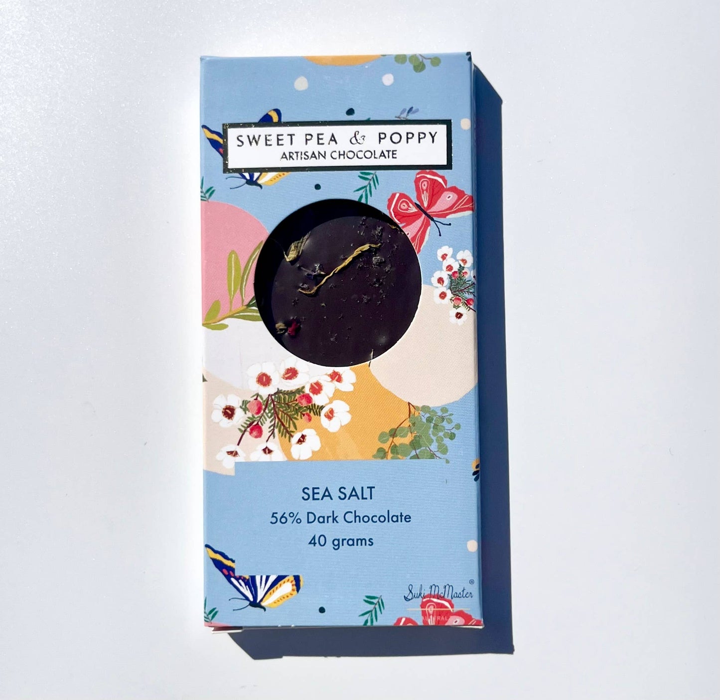 Sweet Pea & Poppy - Artisan Chocolate Bar - Dark Chocolate Sea Salt