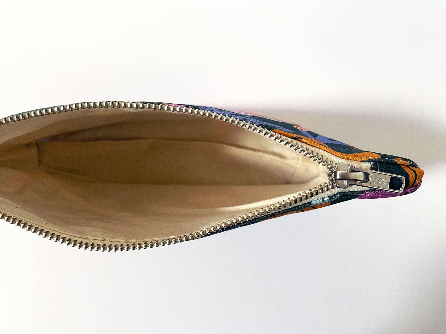 Fabric Drawer - Handmade Make-up, Travel, Fabric Zip Purse - Frolic (Dark)