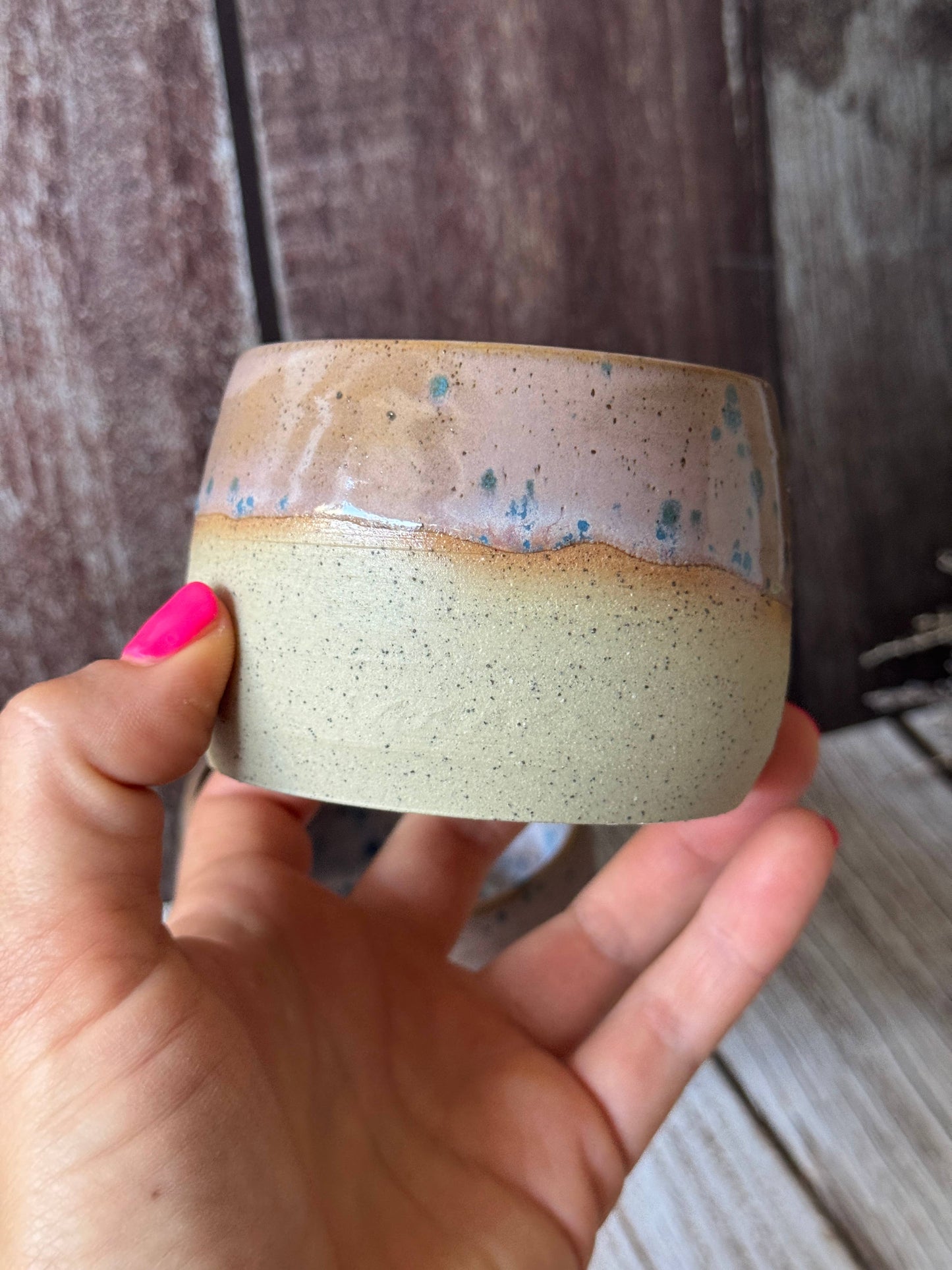 Wolf snd Clay - Mini Hug Mug - Purple with Speckles
