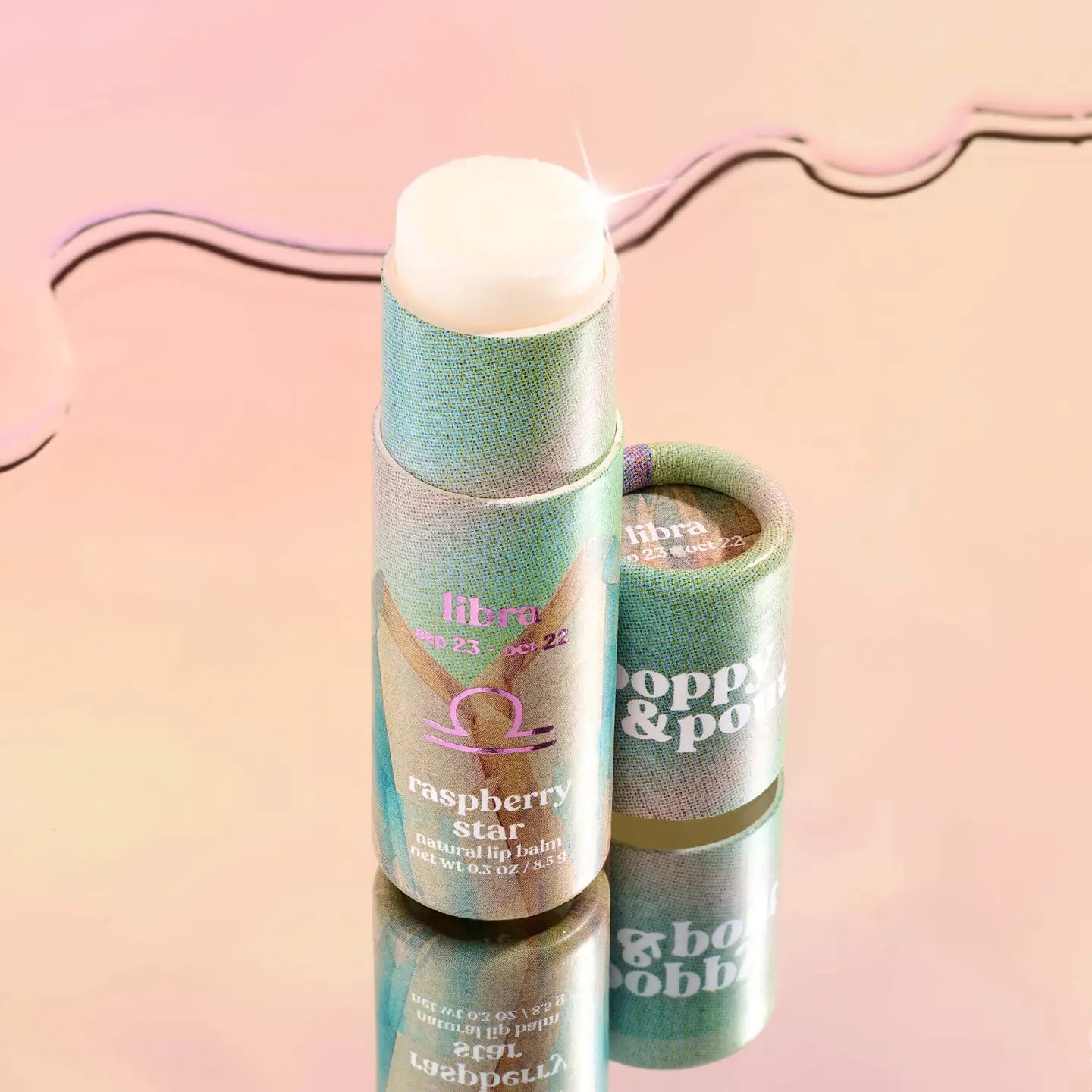 PRE-ORDER AVAILABLE - Poppy & Pout - Zodiac Lip Balm - Libra | Raspberry Star