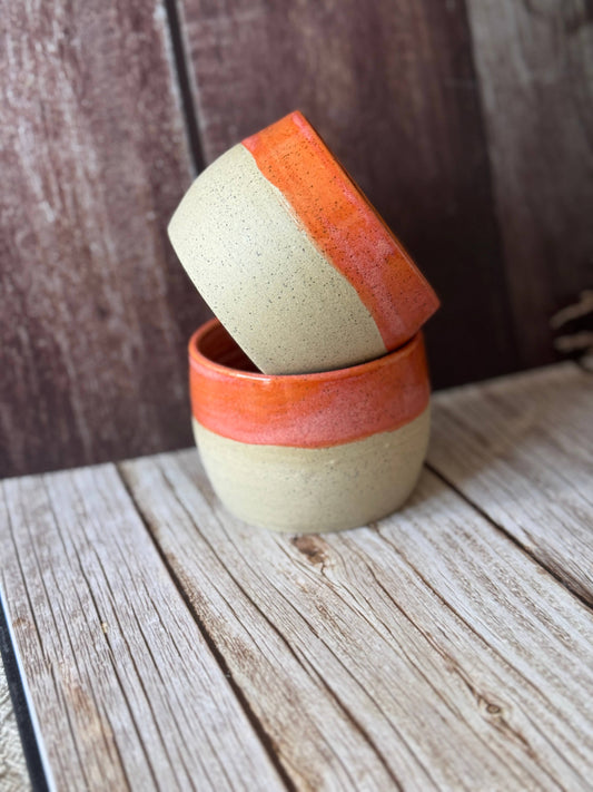 Wolf and Clay - Mini Hug Mug - Bright Orange