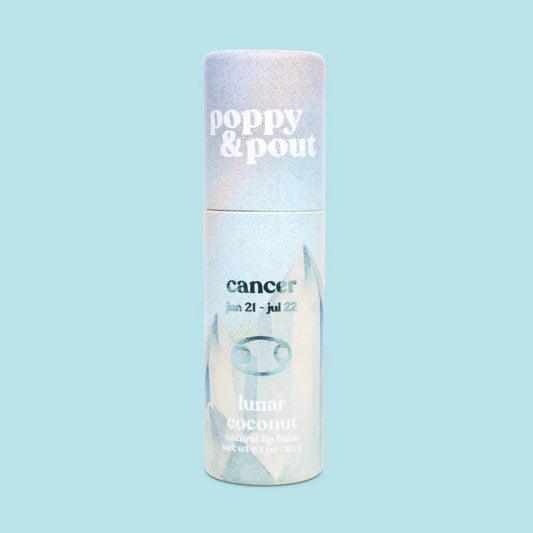 PRE-ORDER AVAILABLE - Poppy & Pout - Zodiac Lip Balm - Cancer | Lunar Coconut