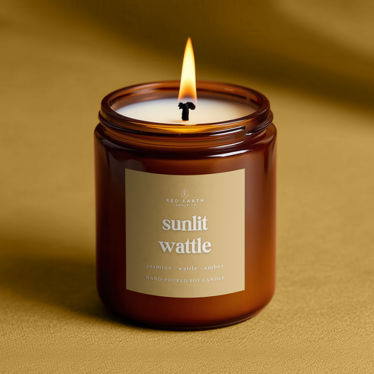 PRE-ORDER AVAILABLE - Red Earth Candle Co. - Soy Candle - Sunlit Wattle