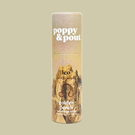 PRE-ORDER AVAILABLE - Poppy & Pout - Zodiac Lip Balm - Leo | Golden Peach