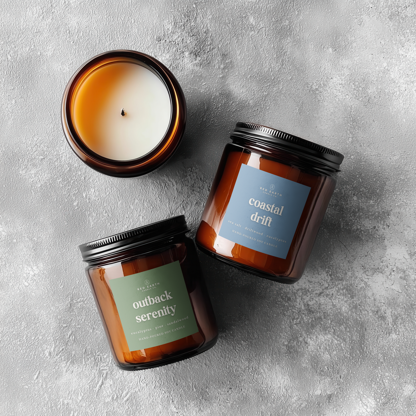 PRE-ORDER AVAILABLE - Red Earth Candle Co. - Soy Candle - Coastal Drift