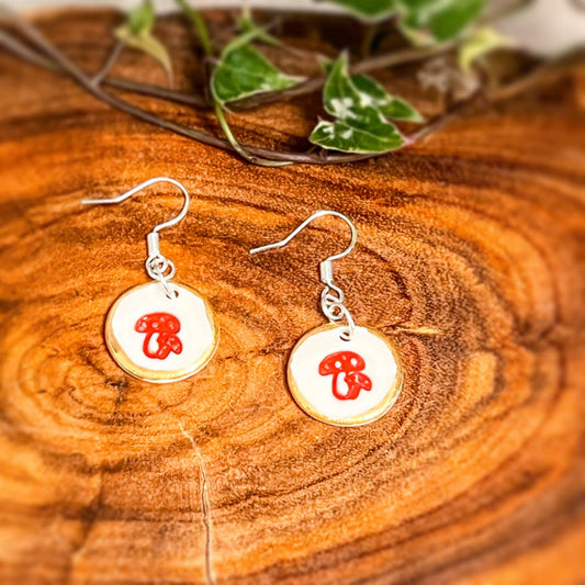 Wolf and Clay - Earrings - Mushroom