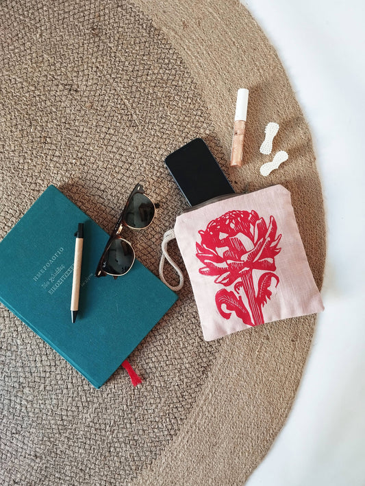 PRE-ORDER AVAILABLE - The Ink Job - Linen Pouch with Zipper - Artichoke