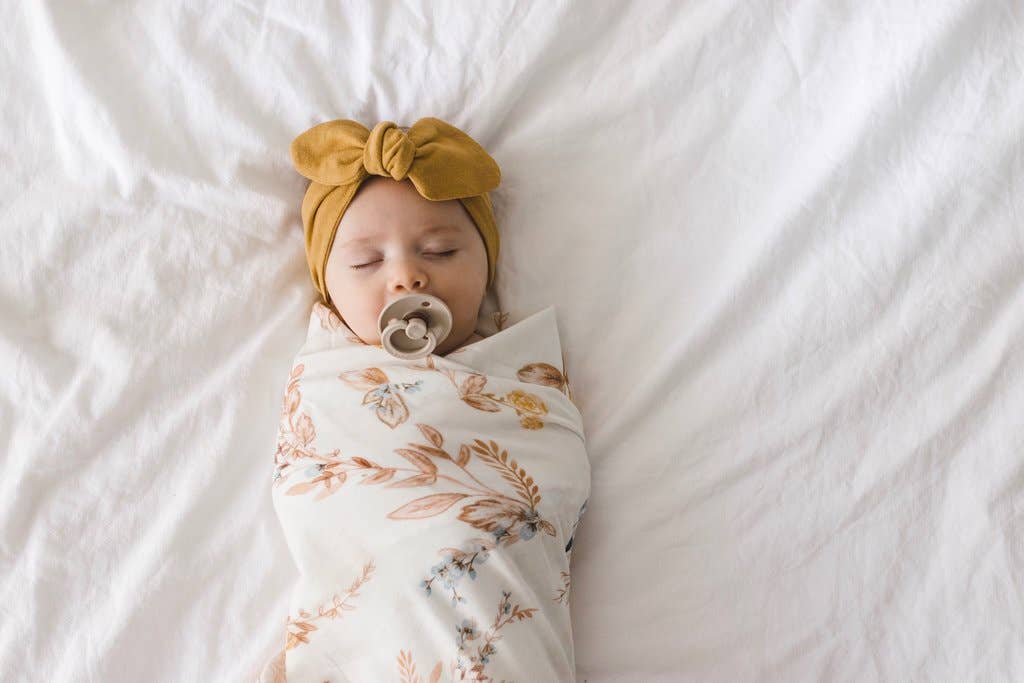 Savannah and Three - Muslin Wrap - Vintage Brown Floral