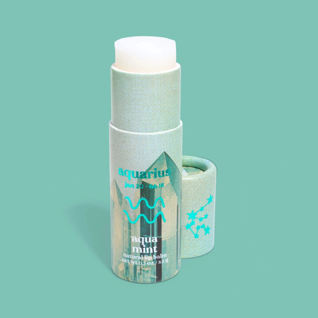 PRE-ORDER AVAILABLE - Poppy & Pout - Zodiac Lip Balm - Aquarius | Aqua Mint