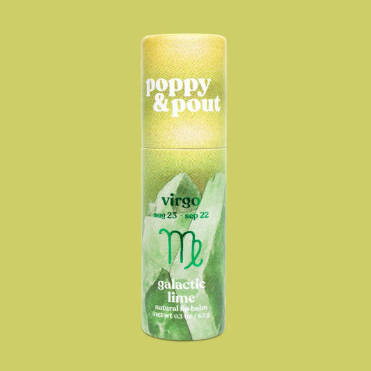 PRE-ORDER AVAILABLE - Poppy & Pout - Zodiac Lip Balm - Virgo | Galactic Lime