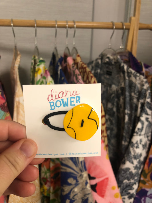 Diana Bower Designs - Elastic Hair Tie - Yellow