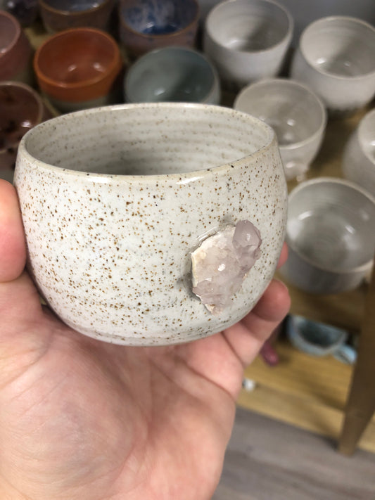 Wolf and Clay - Hug Mug with Smokey Quartz Crystal