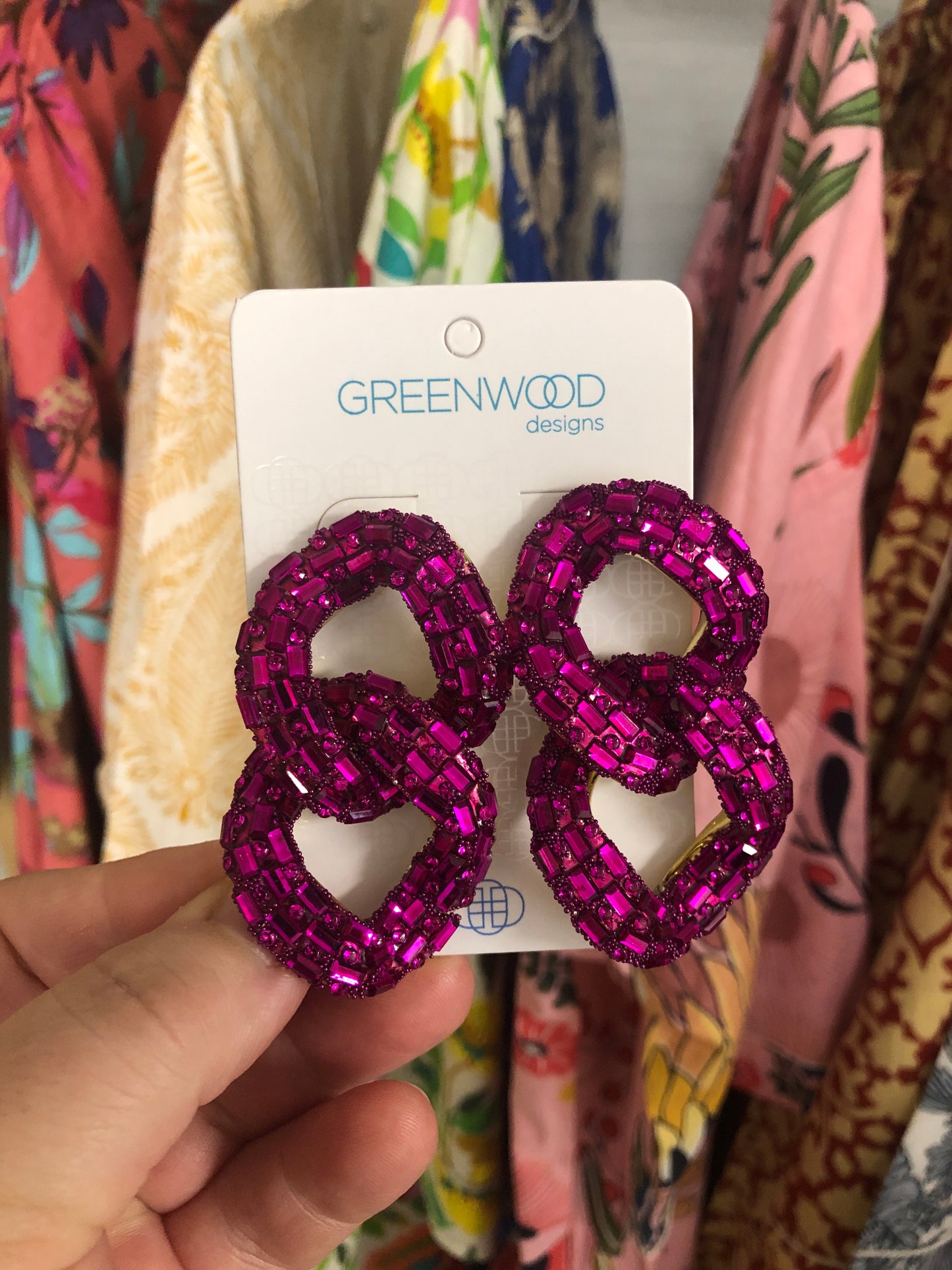 Greenwood Designs - Earrings - Purple Bling