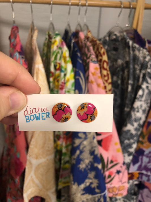 Diana Bower Designs - Earrings - small Studs - Floral