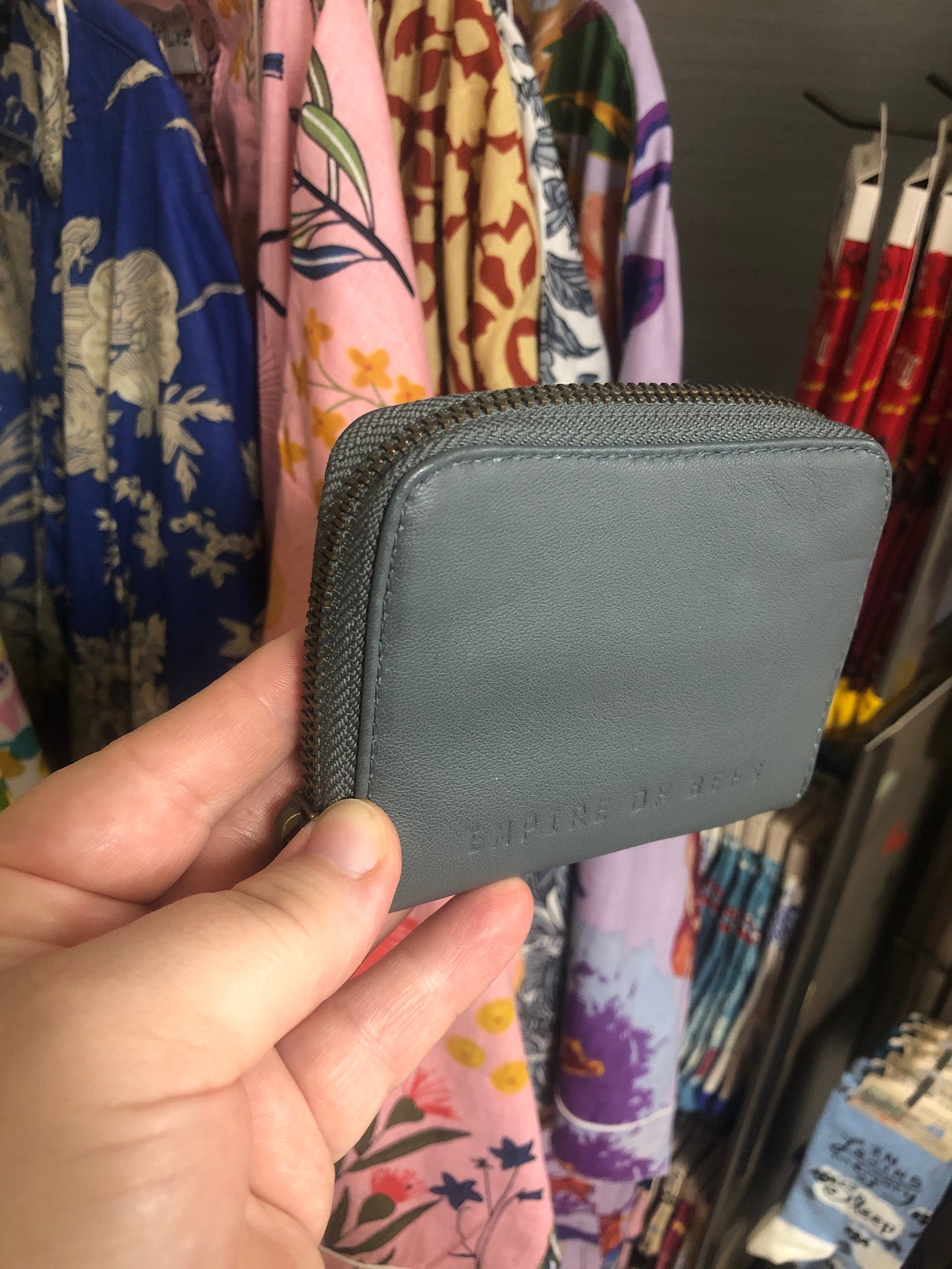 Empire of Bees - Claire Leather Card Wallet - Grey