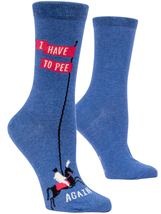 Blue Q - Ladies Crew Socks - I Have To Pee