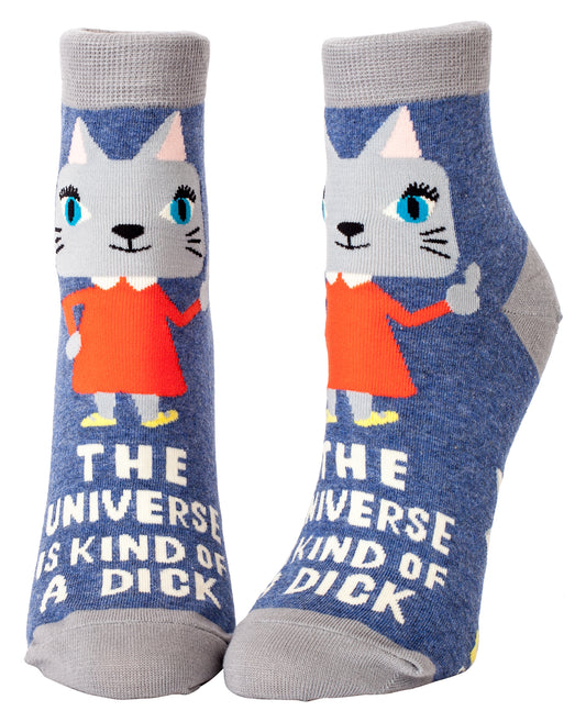 Blue Q - Ladies Ankle Socks - Universe Is Kind Of A Dick