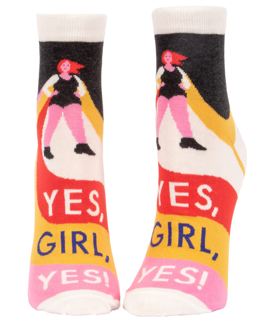 Blue Q - Ladies Ankle Socks - Yes Girl Yes