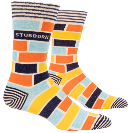 Blue Q - Men's Crew Socks - Stubborn