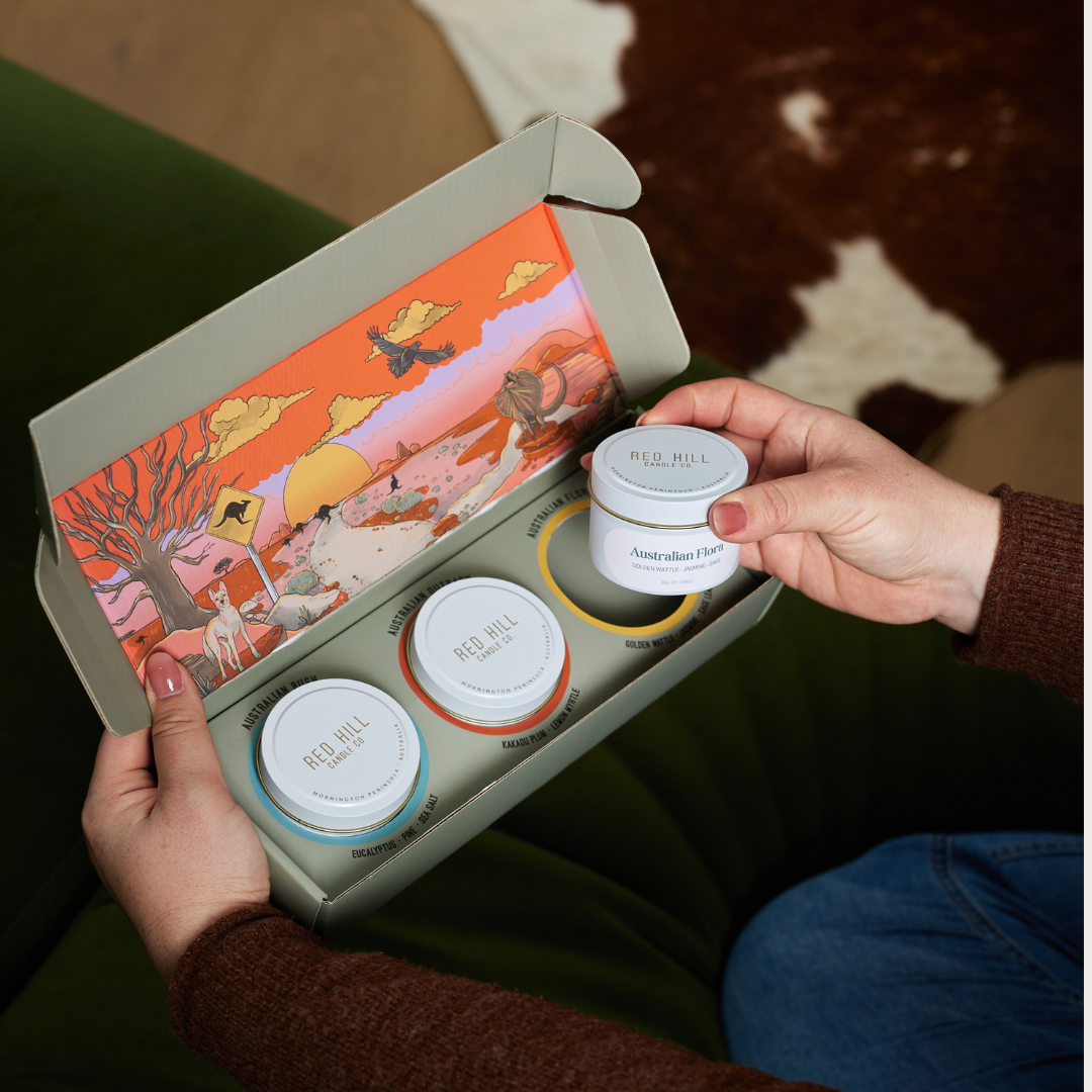Red Hill Candle Co. - Soy Wax Candles - Australian Trio Gift Pack