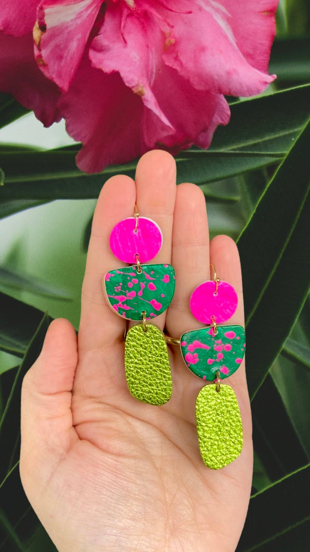 Polka Polly - Earrings - Flourish Collection -  Rose