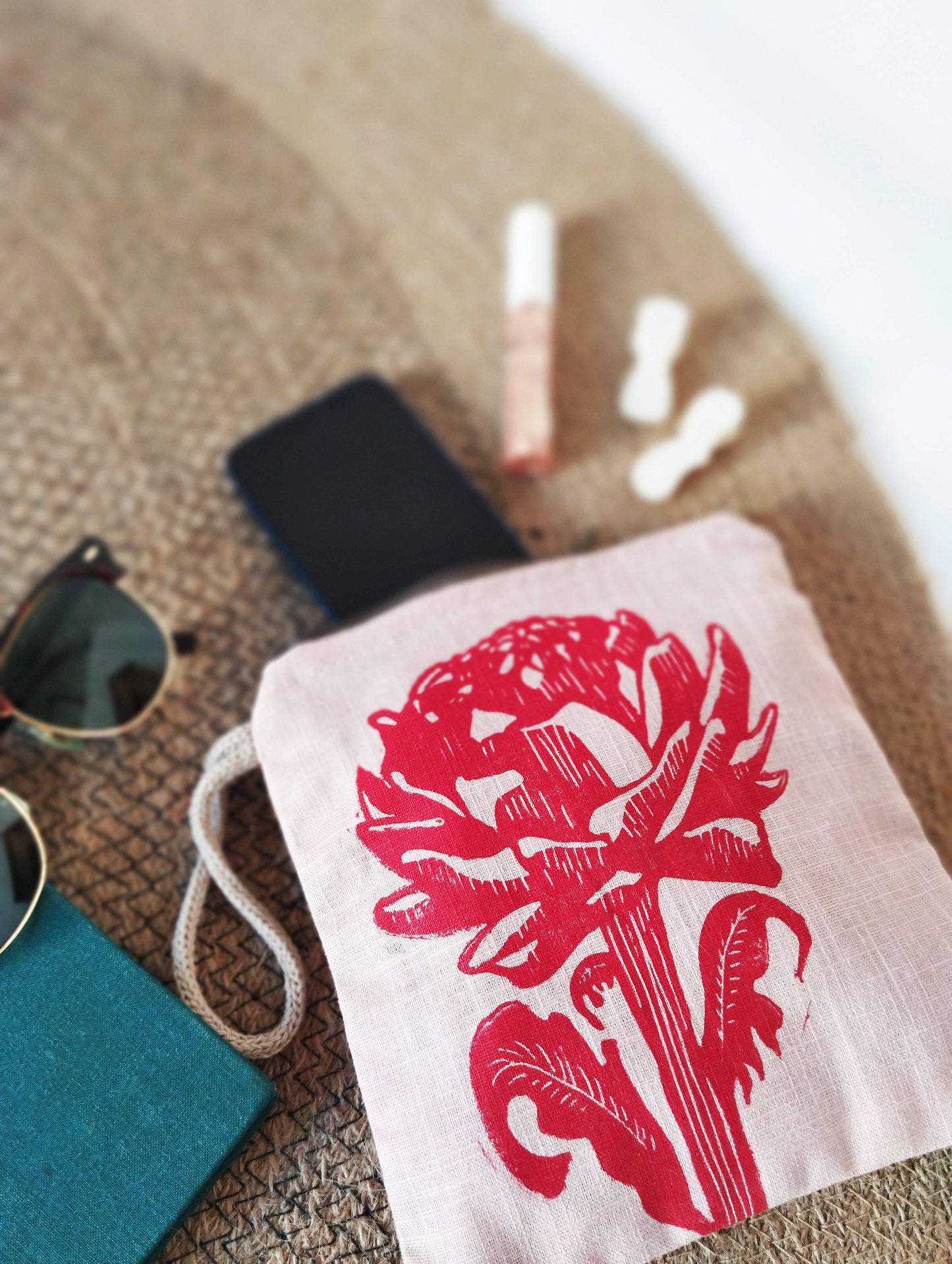 PRE-ORDER AVAILABLE - The Ink Job - Linen Pouch with Zipper - Artichoke