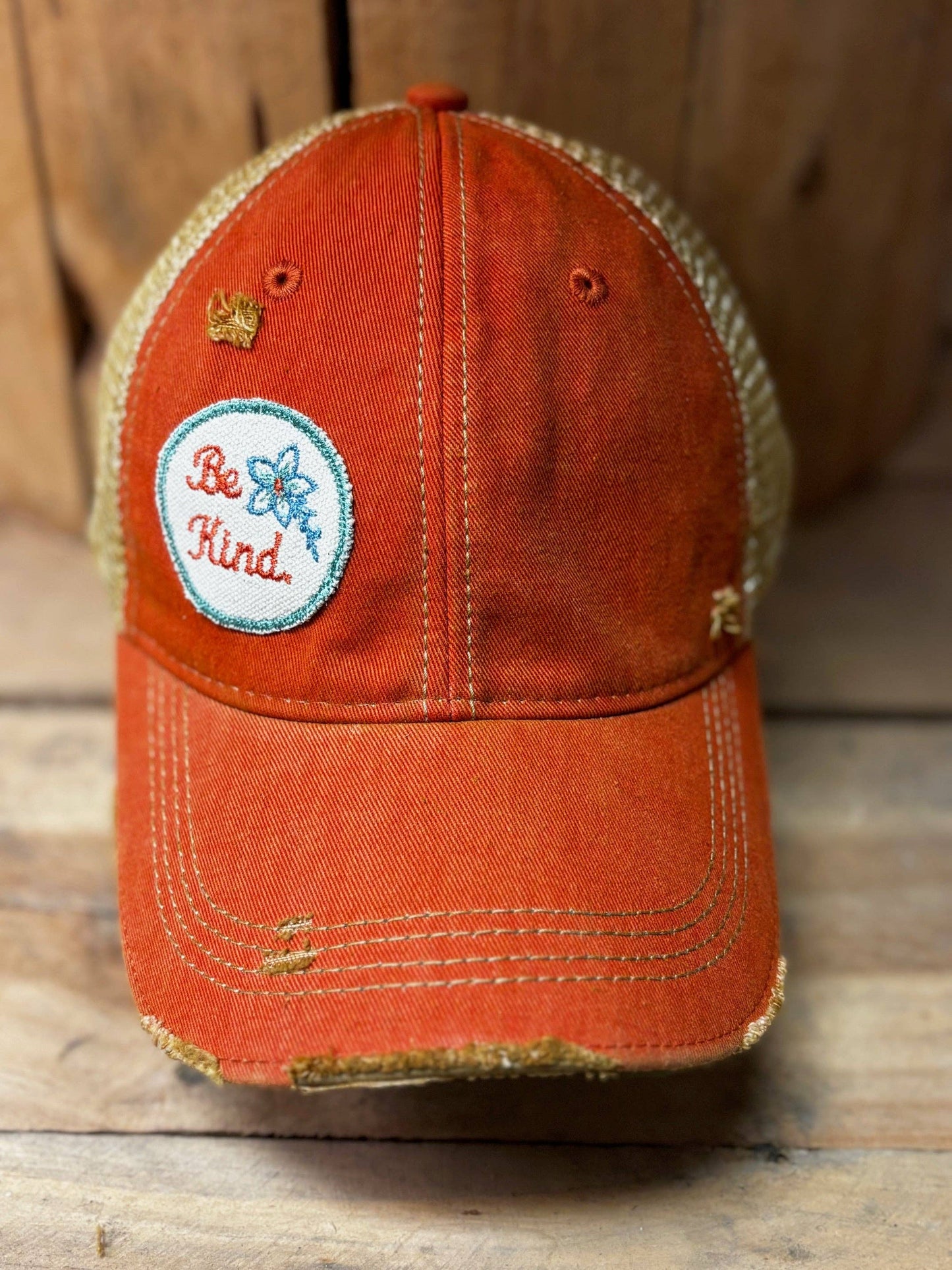 PRE-ORDER AVAILABLE - The Goat Stock - Cap - Be Kind - Orange