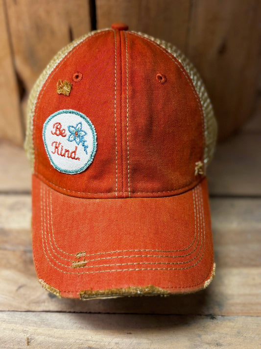 PRE-ORDER AVAILABLE - The Goat Stock - Cap - Be Kind - Orange