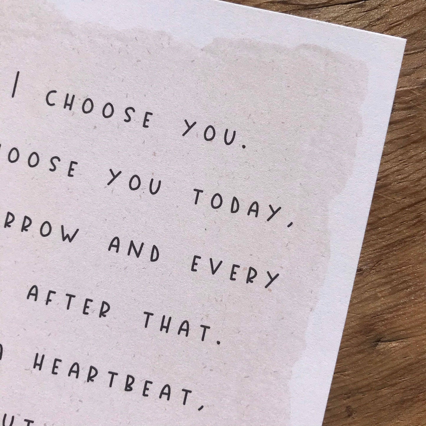 To & From Cards - Greeting Card - I Choose You