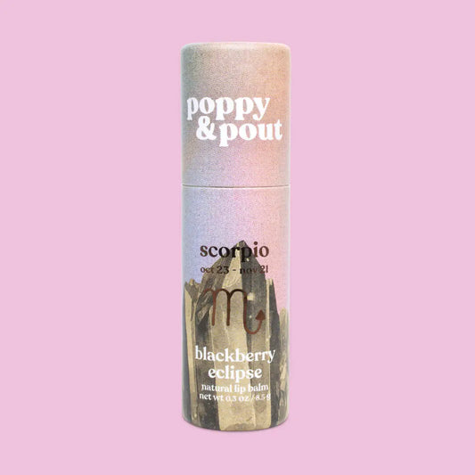 PRE-ORDER AVAILABLE - Poppy & Pout - Zodiac Lip Balm - Scorpio | Blackberry Eclipse