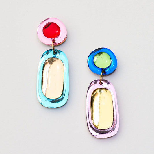 Martha Jean - Jelly Drop Earrings - Rainbow
