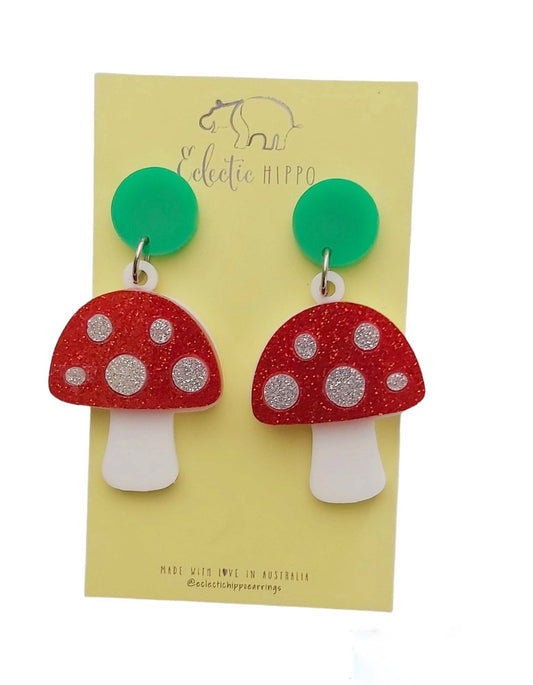 Eclectic Hippo - Earrings - Mushrooms