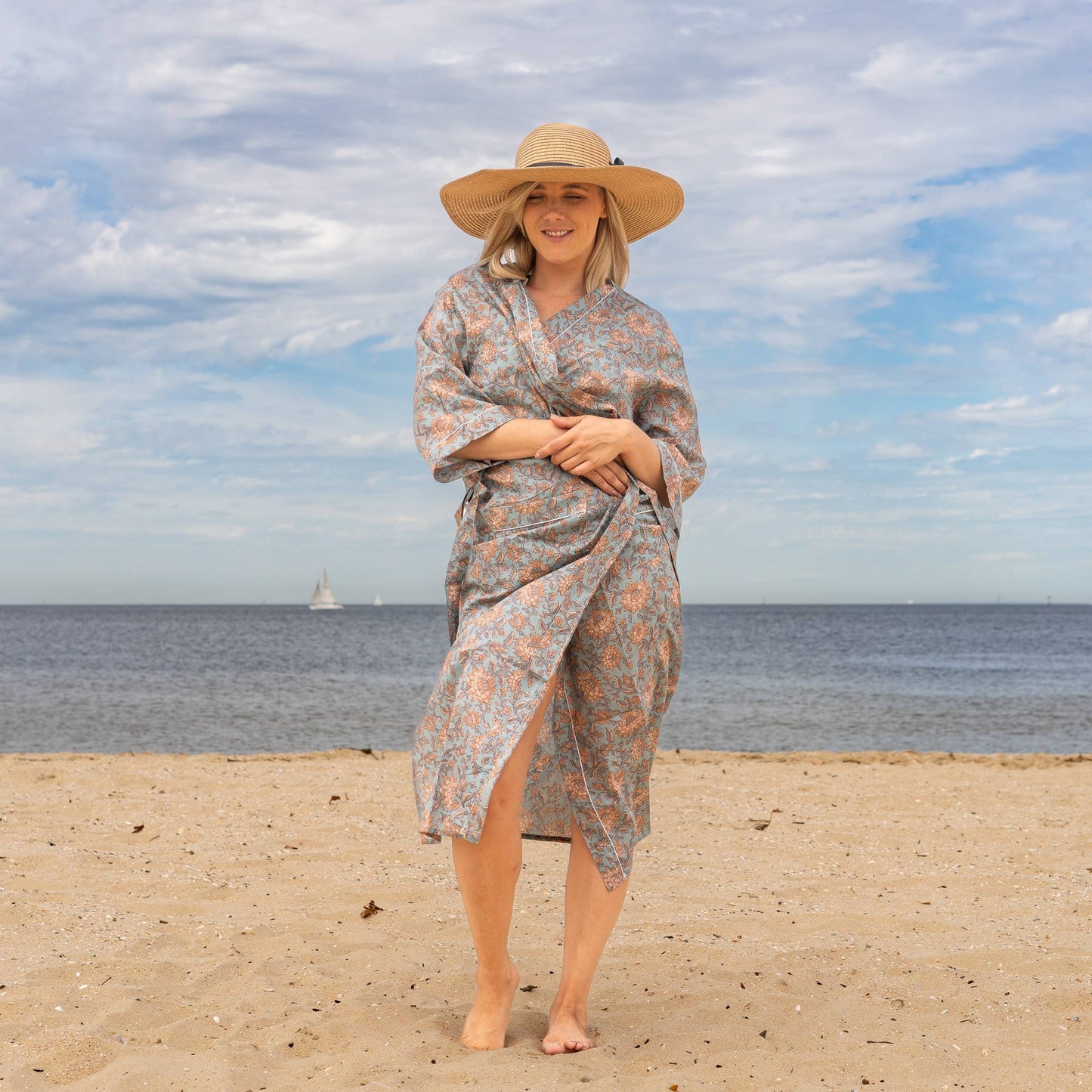Linen Connections - Cotton Kimono Robe - Boho Vibes