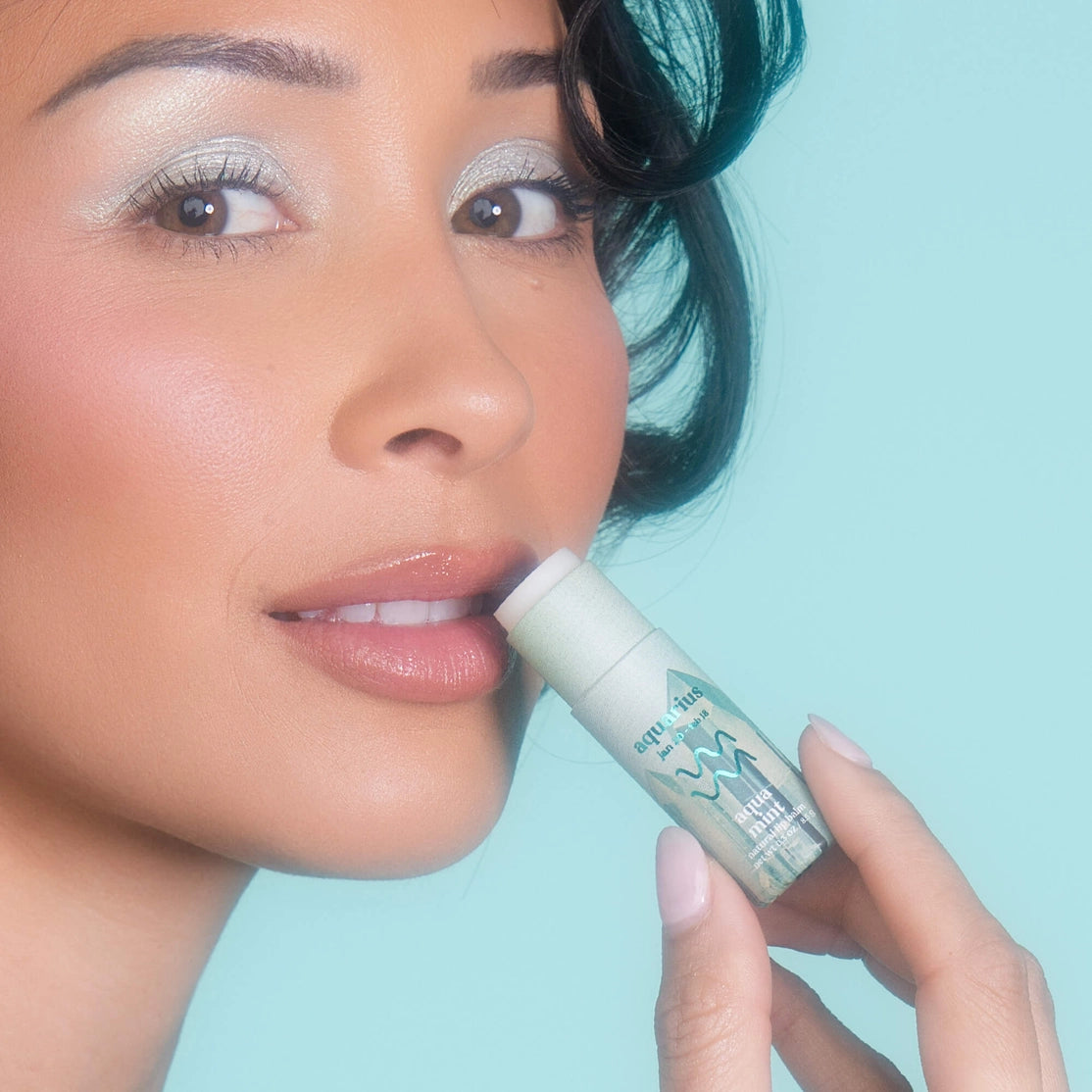 PRE-ORDER AVAILABLE - Poppy & Pout - Zodiac Lip Balm - Aquarius | Aqua Mint