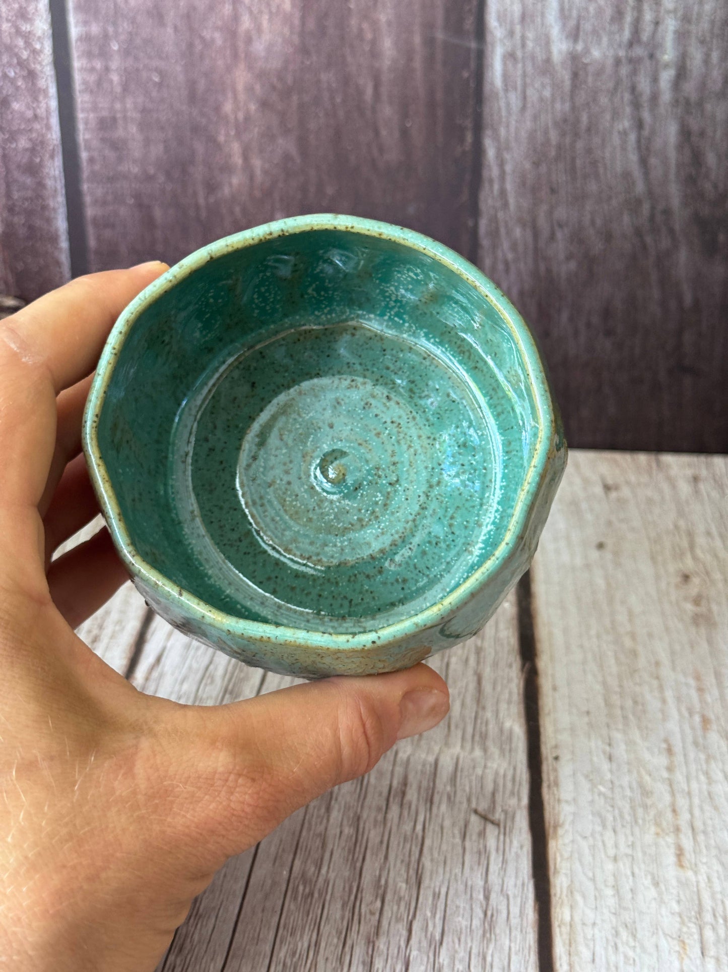 Wolf and Clay Pty Ltd - Hug Mug - Floral Imprinted - Green