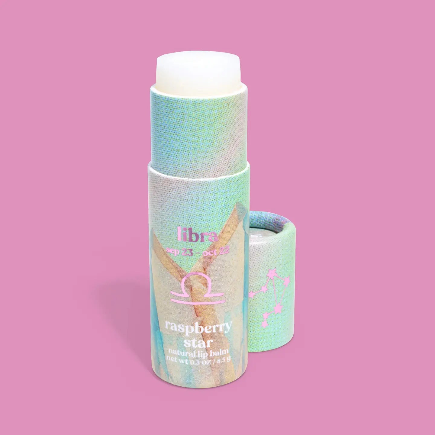 PRE-ORDER AVAILABLE - Poppy & Pout - Zodiac Lip Balm - Libra | Raspberry Star
