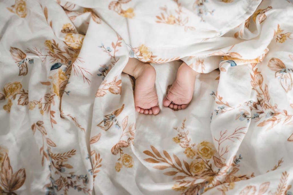 Savannah and Three - Muslin Wrap - Vintage Brown Floral