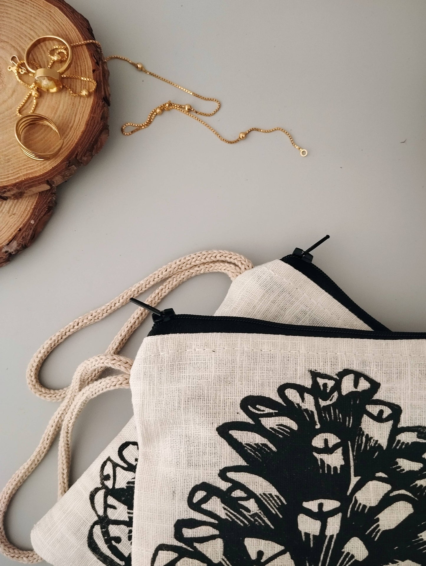 PRE-ORDER AVAILABLE - The Ink Job - Linen Pouch with Zipper - Pinecone