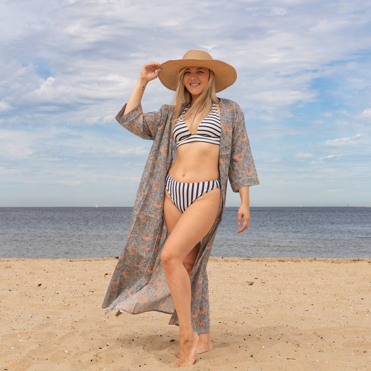 Linen Connections - Cotton Kimono Robe - Boho Vibes