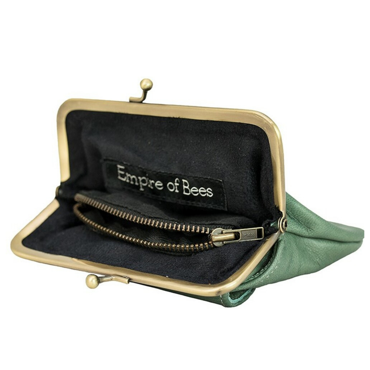 Empire of Bees - Penny's Leather Coin Purse - Moss Leather