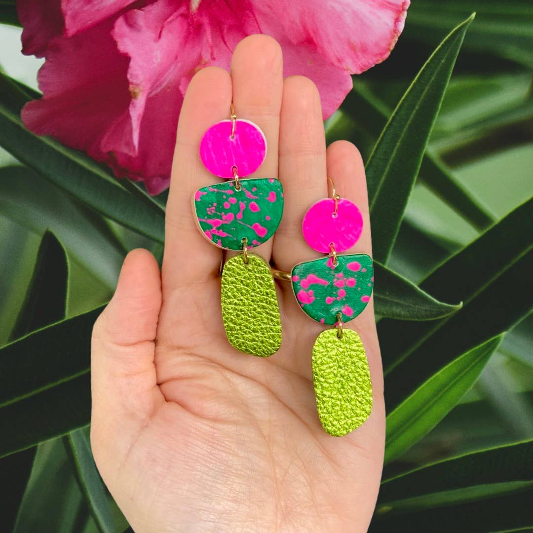 Polka Polly - Earrings - Flourish Collection -  Rose