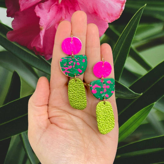 Polka Polly - Earrings - Flourish Collection -  Rose