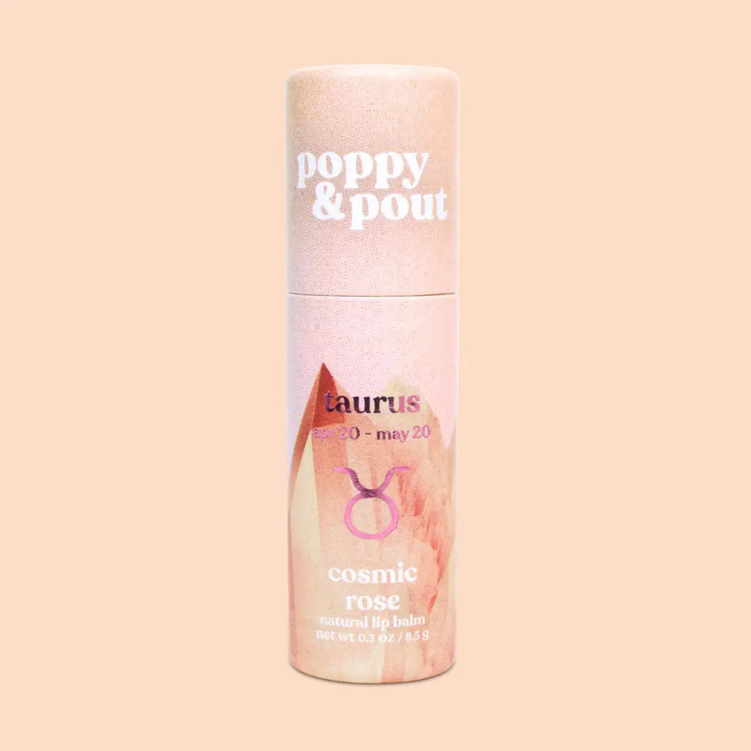 PRE-ORDER AVAILABLE - Poppy & Pout - Zodiac Lip Balm - Taurus | Cosmic Rose