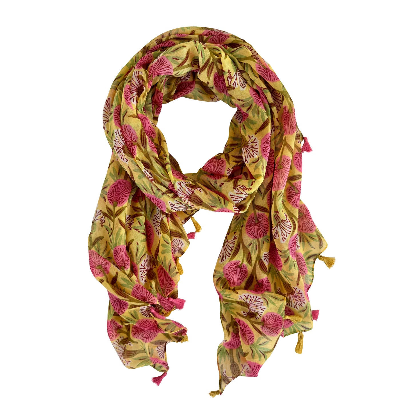 Greenwood Designs- Zinnia Floral - Lightweight Scarf