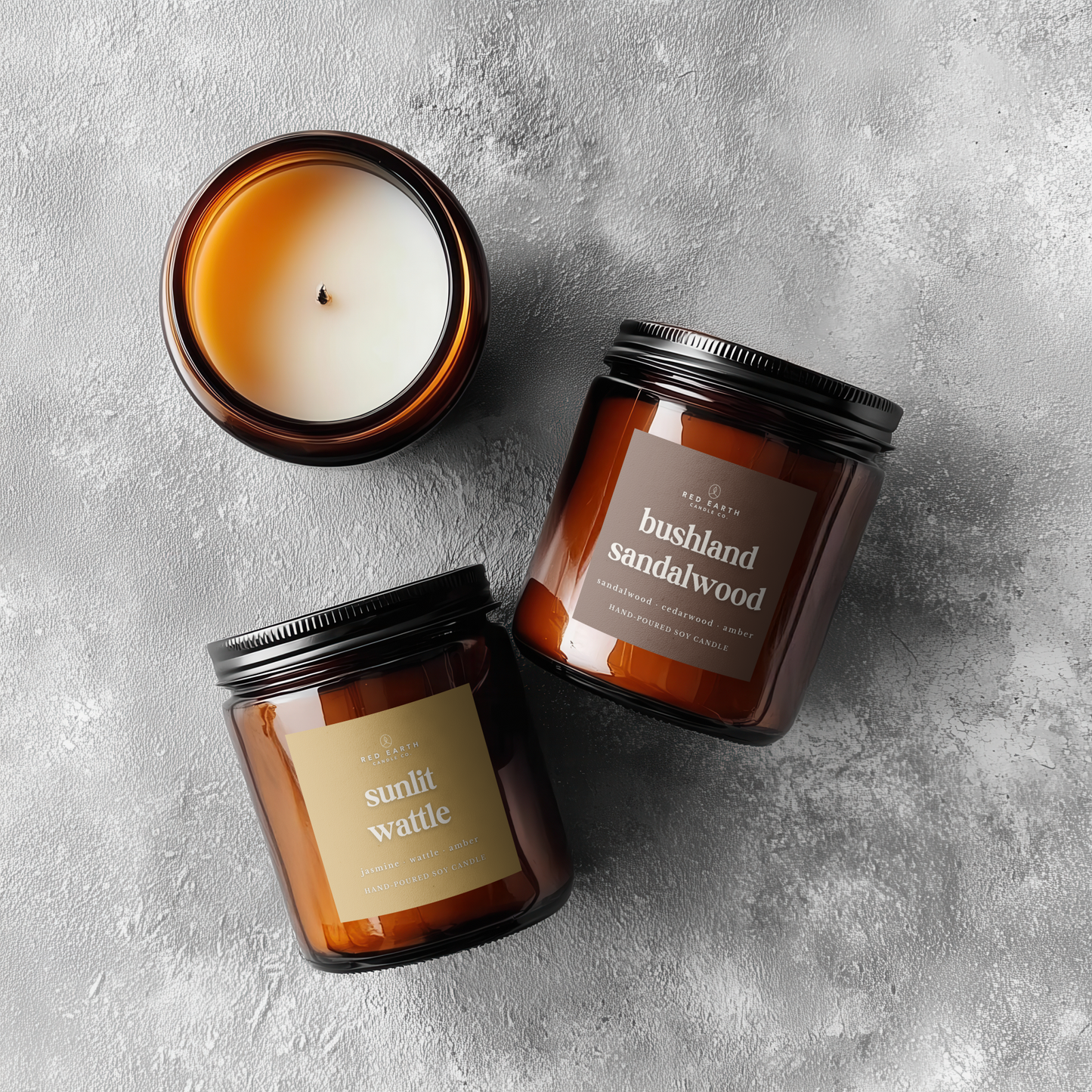 PRE-ORDER AVAILABLE - Red Earth Candle Co. - Soy Candle - Sunlit Wattle
