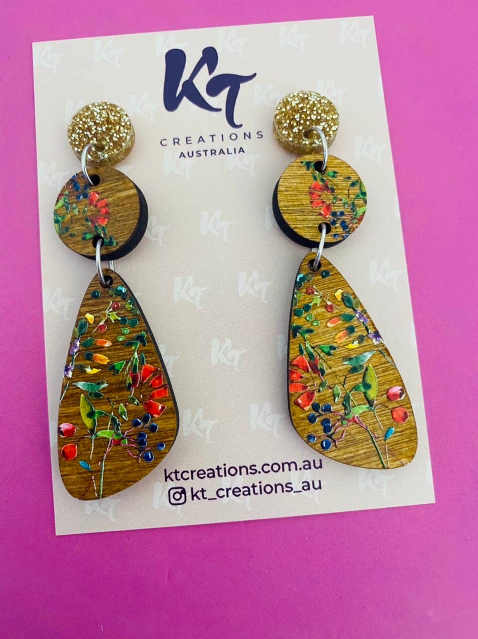 KT Creations Australia - Earrings - Wildflower Floral